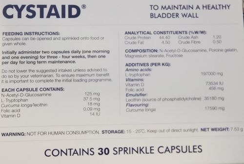 Cystaid plus capsules for cats hotsell