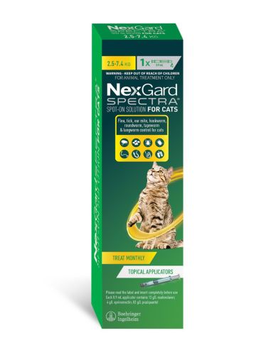 Nexgard Spectra for LARGE Cats (2.5-7.4kg) SINGLE My Vet - New